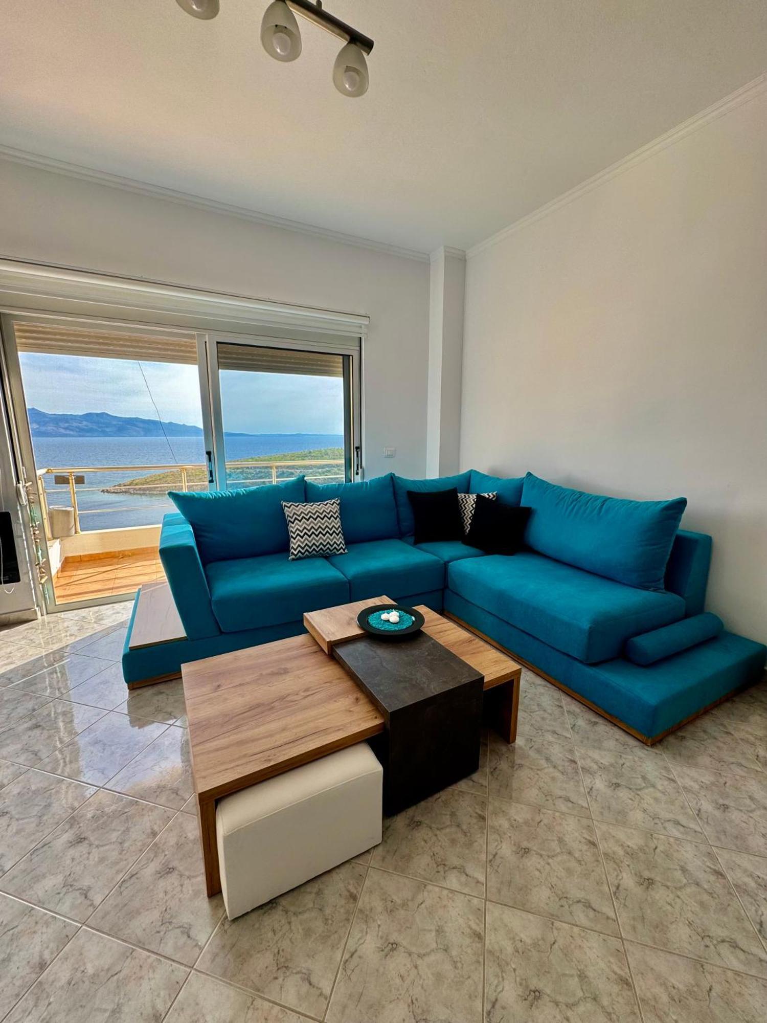 Comfy Blue Sarande Apartment Exterior photo